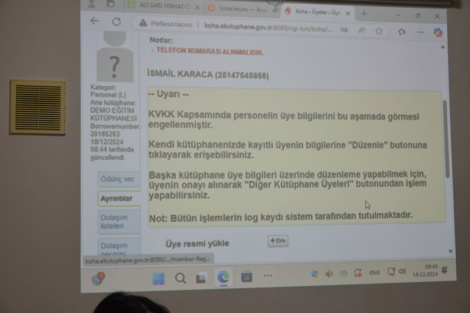 Koha Avtomatlaşdırılmış Kitabxana-İdarəetmə Sistemində işin təkmilləşdirilməsi məqsədilə Türkiyəli mütəxəssislər Milli Kitabxanaya dəvət olunub